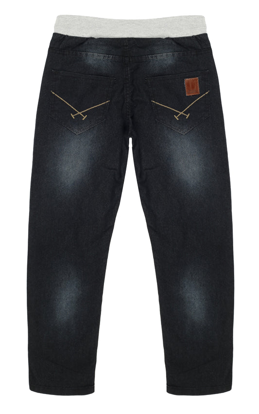 Chopper Club Boys Jeans | Regular-Slim Fit Stretch Denim | Ideal for School, Casual Wear & Parties | Color - Black