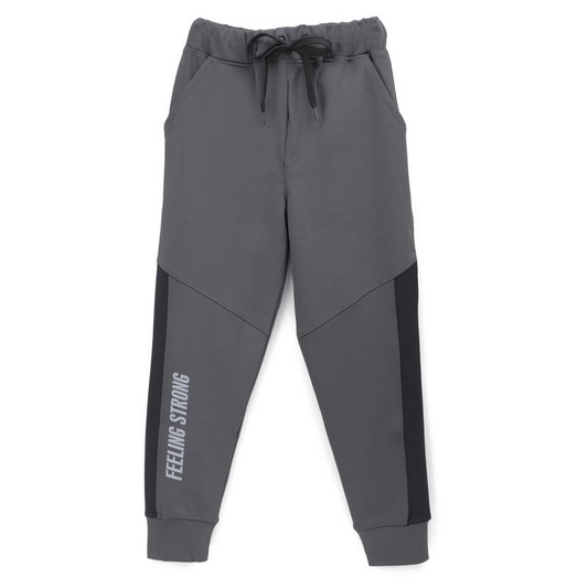 Chopper Club Boys Joggers (5β15 Years) | Slim Fit Quick-Dry Polyester | Pack of 2 | Color - Black & Grey