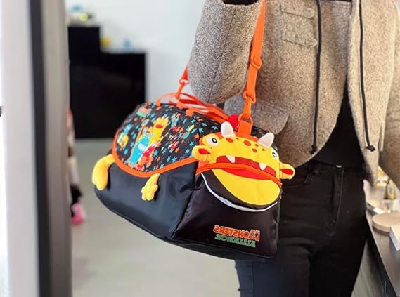 Monster Kids Duffle Bag – Fun 3D Design, Lightweight Travel & School Bag for Boys and Girls