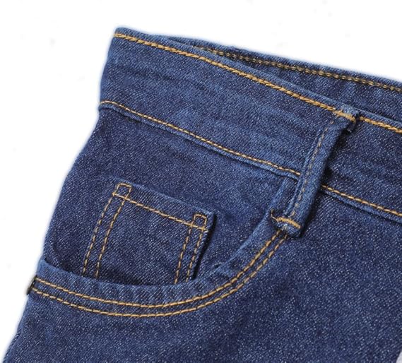 Chopper Club Boys Denim Shorts | Regular Fit Stretchable 3x1 Denim | Inner Elastic Waist | Color - DX Admiral