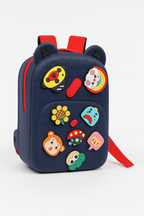 Water Resistant Kids Backpack Light Weight School Bookbag Unisex Stylish Bag for Children Age 3-12 Years Old, with DIY Patches, Durable