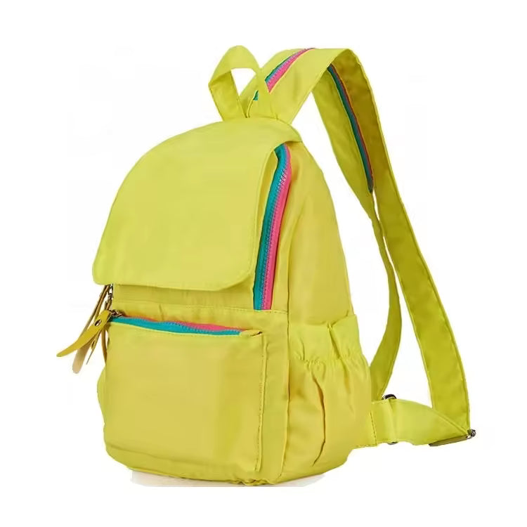 Lightweight Kids Backpack for Girls & Boys | Durable Nylon School Bag with Reflective Straps & Multiple Pockets | Bright Pink