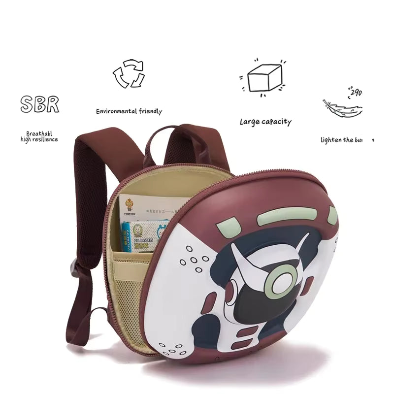 3D Robot Kids Backpack – Cute EVA School Bag for Girls & Boys, Lightweight & Durable Travel & School Bag for Kids