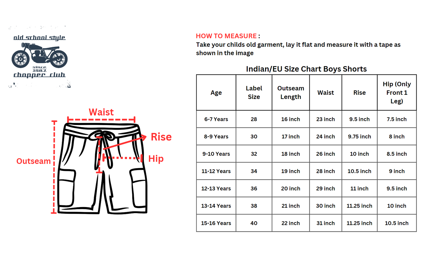 Chopper Club Boys Denim Shorts | Regular Fit Stretchable 3x1 Denim | Inner Elastic Waist | Color - DX Admiral