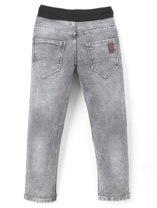 Chopper Club Boys Jeans | Regular-Slim Fit Stretch Denim | Ideal for School, Casual Wear & Parties | Color - Full Rib Gray