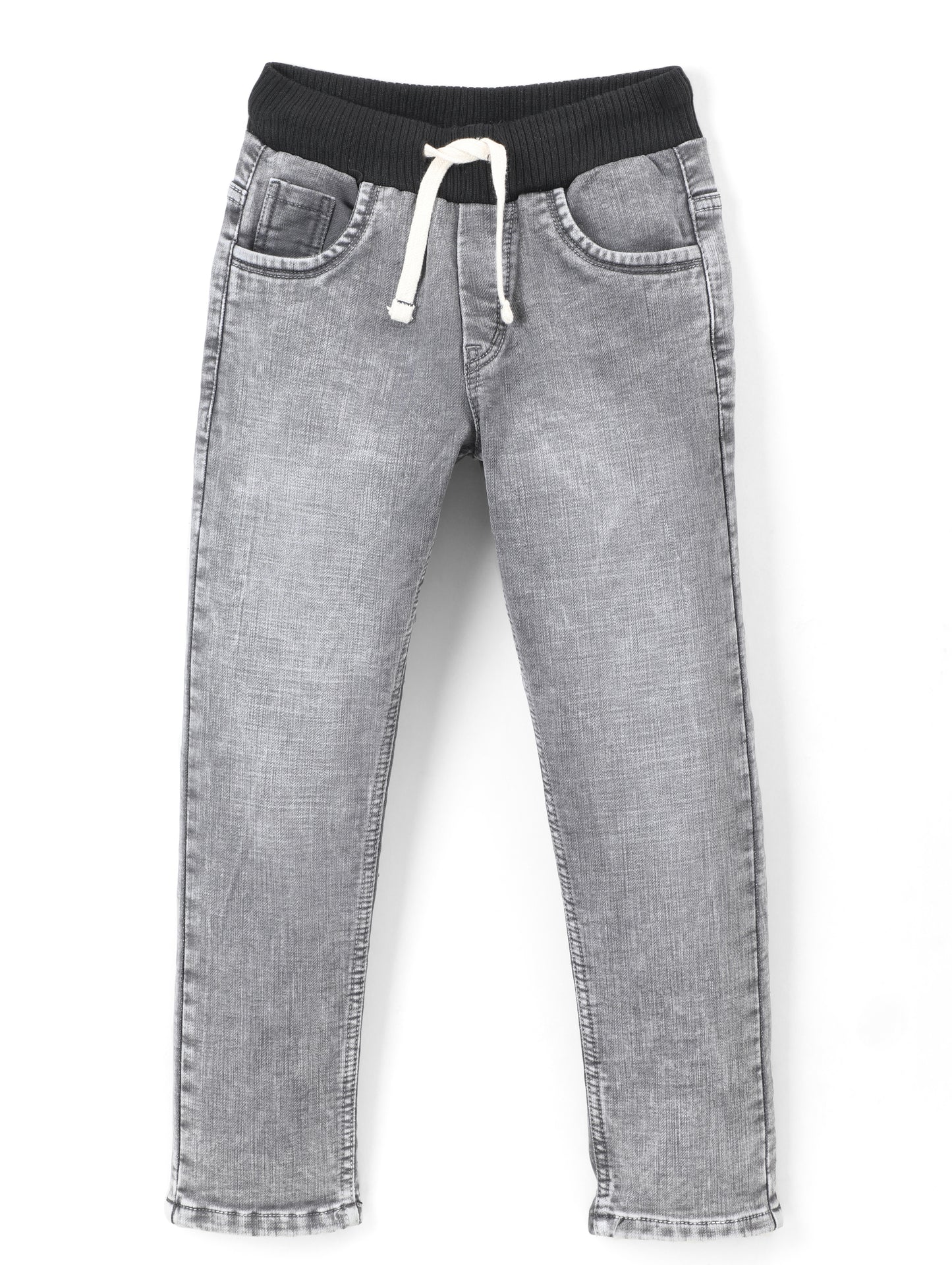 Chopper Club Boys Jeans | Regular-Slim Fit Stretch Denim | Ideal for School, Casual Wear & Parties | Color - Full Rib Gray