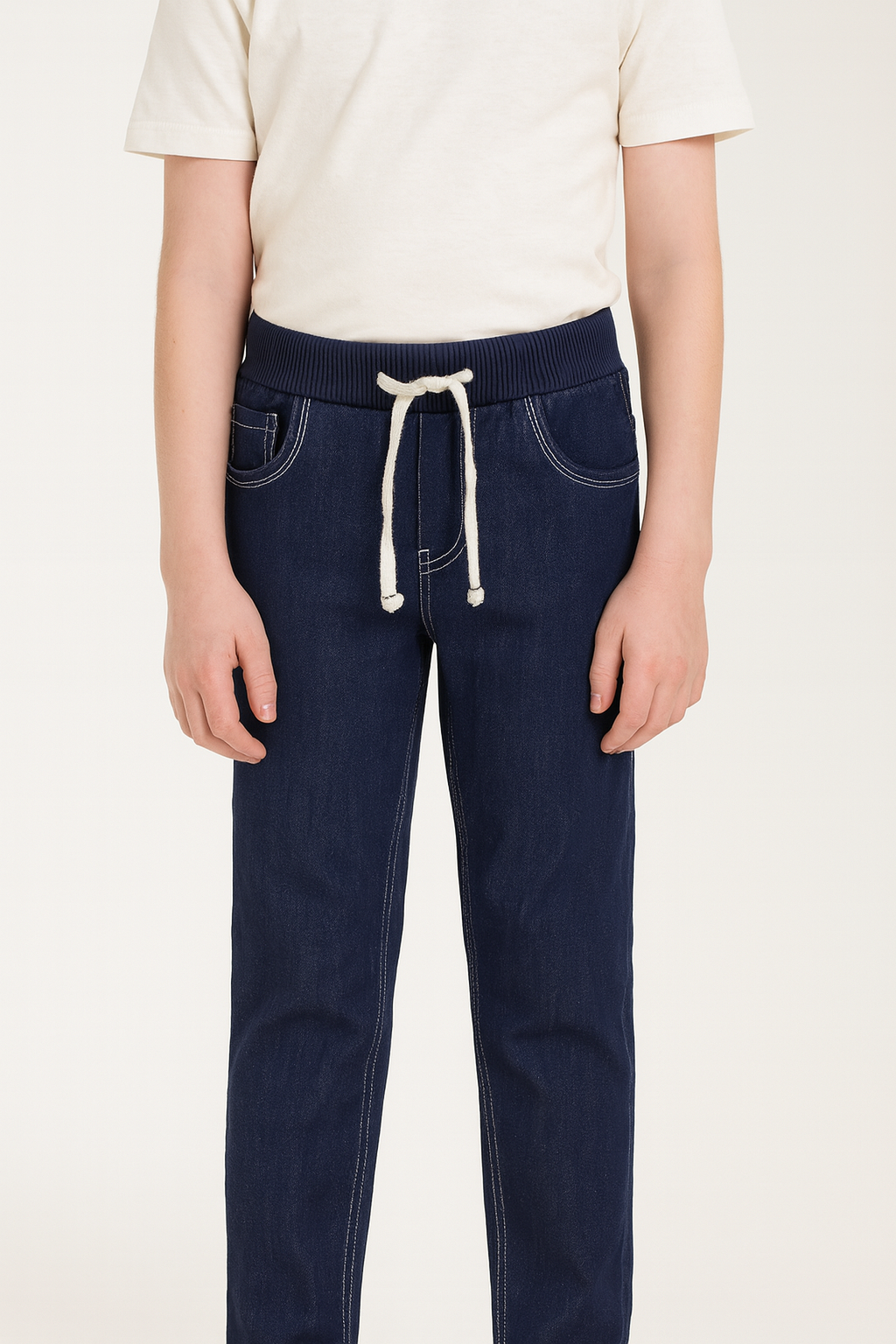 Chopper Club Boys Jeans | Regular-Slim Fit Stretch Denim | Ideal for School, Casual Wear & Parties | Color - Full Rib Raw