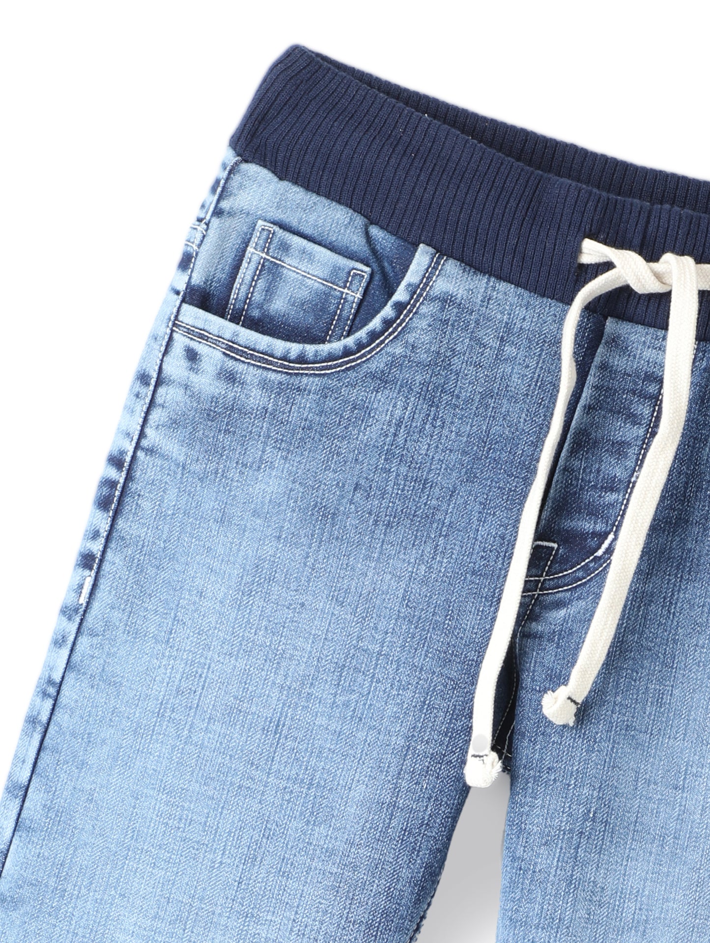 Chopper Club Boys Jeans | Regular-Slim Fit Stretch Denim | Ideal for School, Casual Wear & Parties | Color - Full Rib Stone