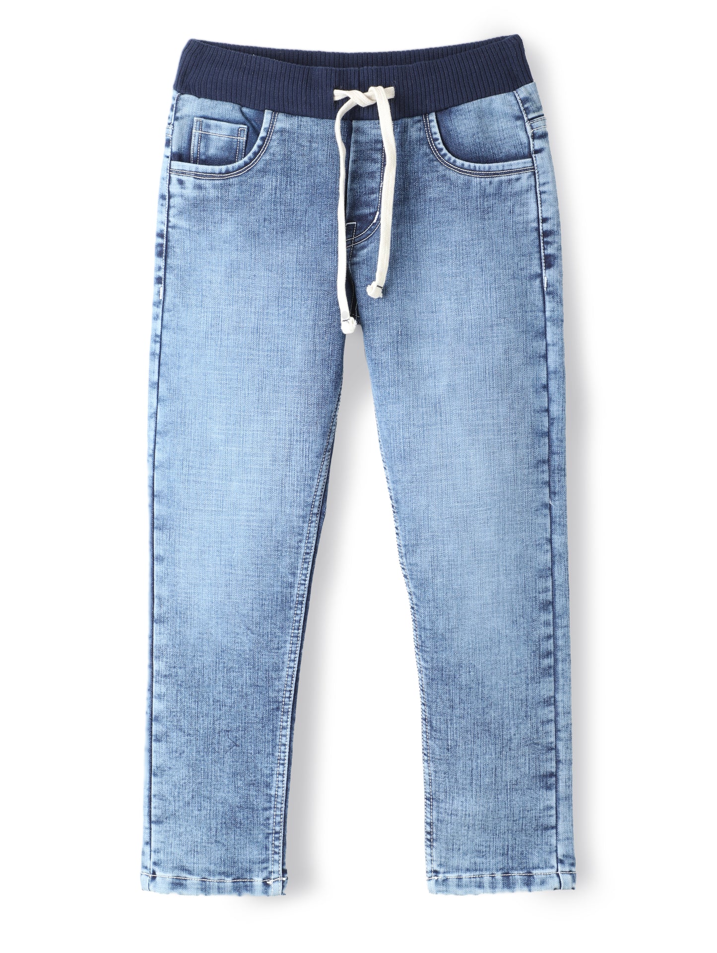 Chopper Club Boys Jeans | Regular-Slim Fit Stretch Denim | Ideal for School, Casual Wear & Parties | Color - Full Rib Stone