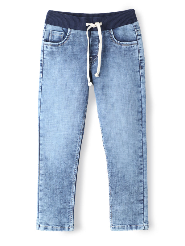 Chopper Club Boys Jeans | Regular-Slim Fit Stretch Denim | Ideal for School, Casual Wear & Parties | Color - Full Rib Stone