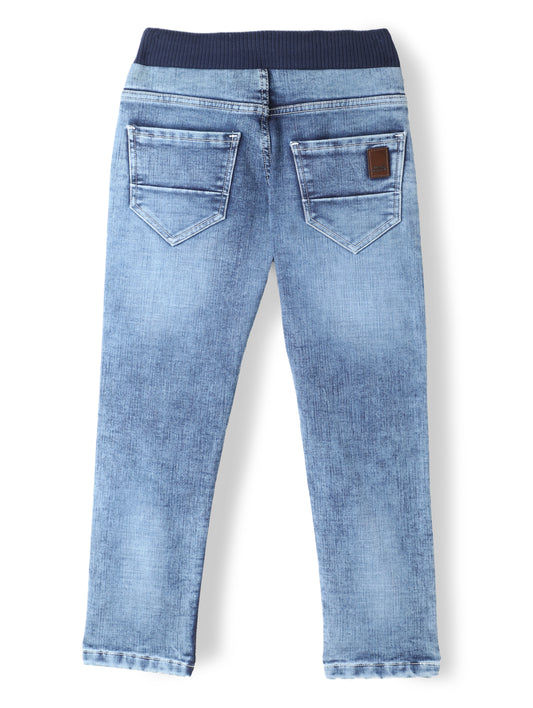 Chopper Club Boys Jeans | Regular-Slim Fit Stretch Denim | Ideal for School, Casual Wear & Parties | Color - Full Rib Stone