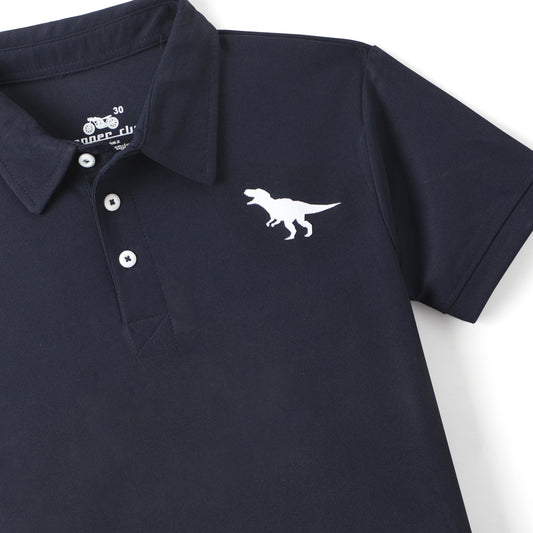 Chopper Club Boys Collar T-Shirts Pack of 3 | Regular Fit Pique Fabric Tees | Sizes 3–14 | Navy, Yellow & Red