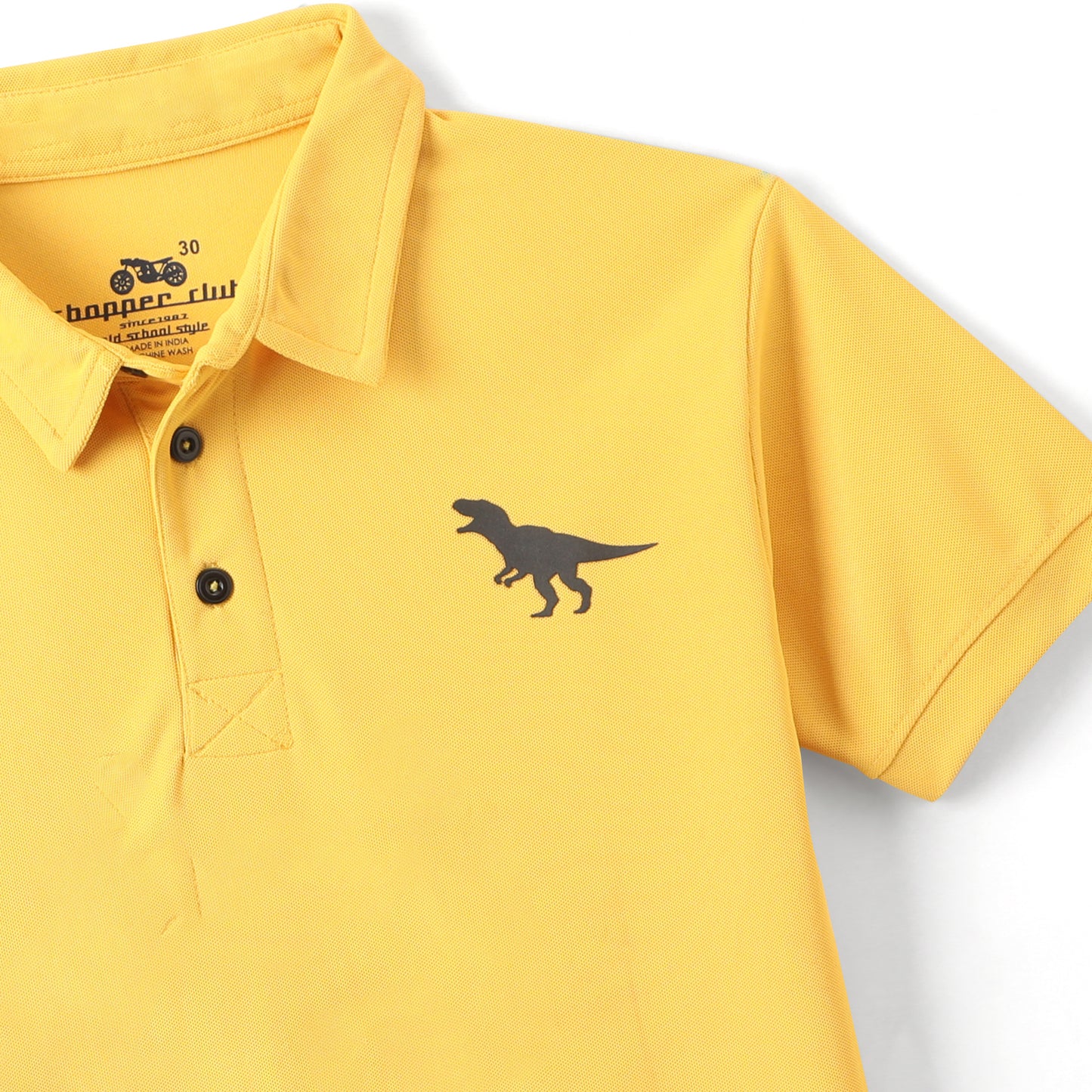 Chopper Club Boys Collar T-Shirts Pack of 3 | Regular Fit Pique Fabric Tees | Sizes 3–14 | Navy, Yellow & Red