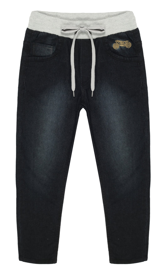 Chopper Club Boys Jeans | Regular-Slim Fit Stretch Denim | Ideal for School, Casual Wear & Parties | Color - Black