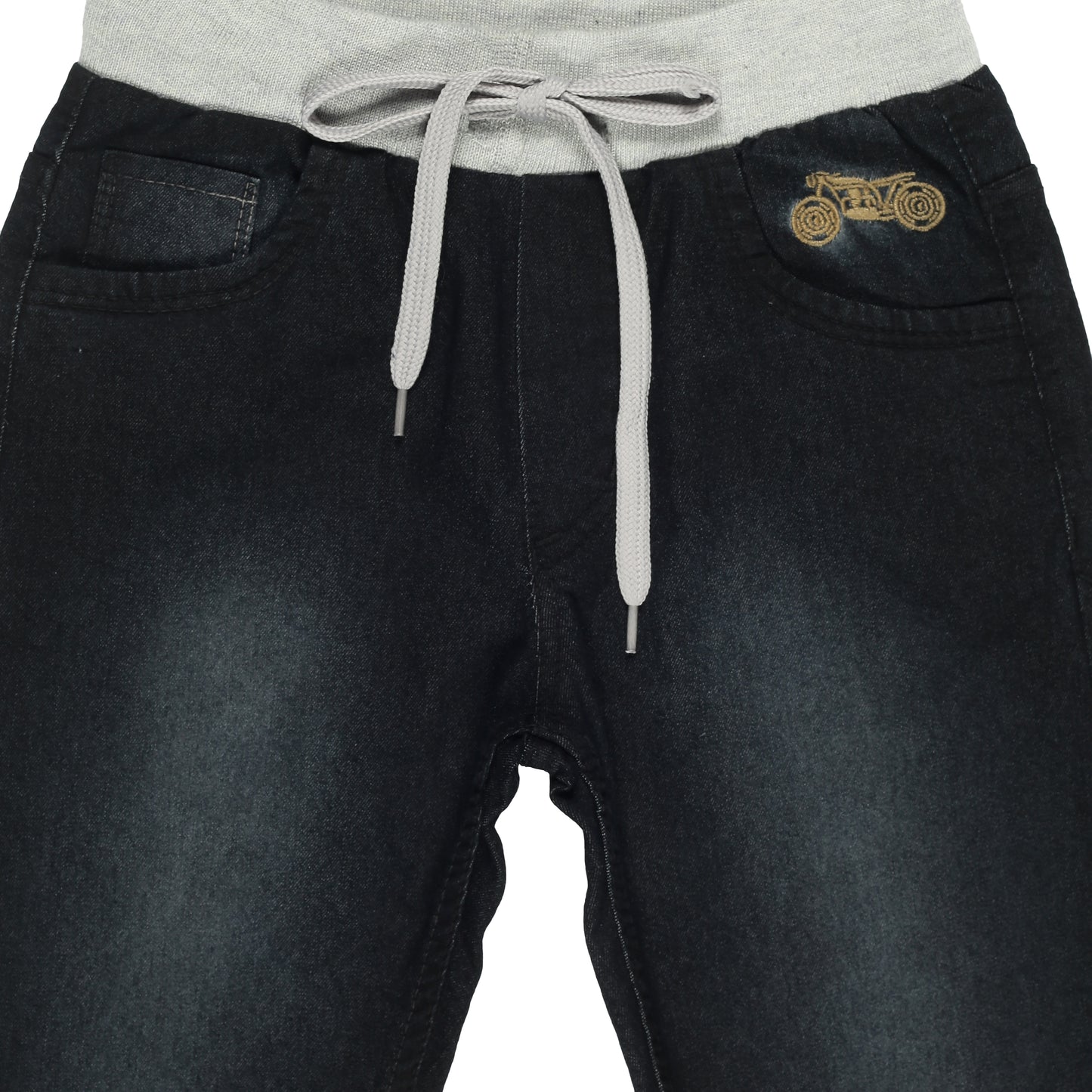 Chopper Club Boys Jeans | Regular-Slim Fit Stretch Denim | Ideal for School, Casual Wear & Parties | Color - Black