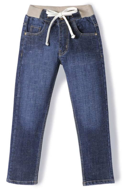 Chopper Club Boys Stretch Denim Jeans | Regular-Slim Fit | Ideal for School & Casual Wear | Sizes 4–16 years | Color - Half Rib DX