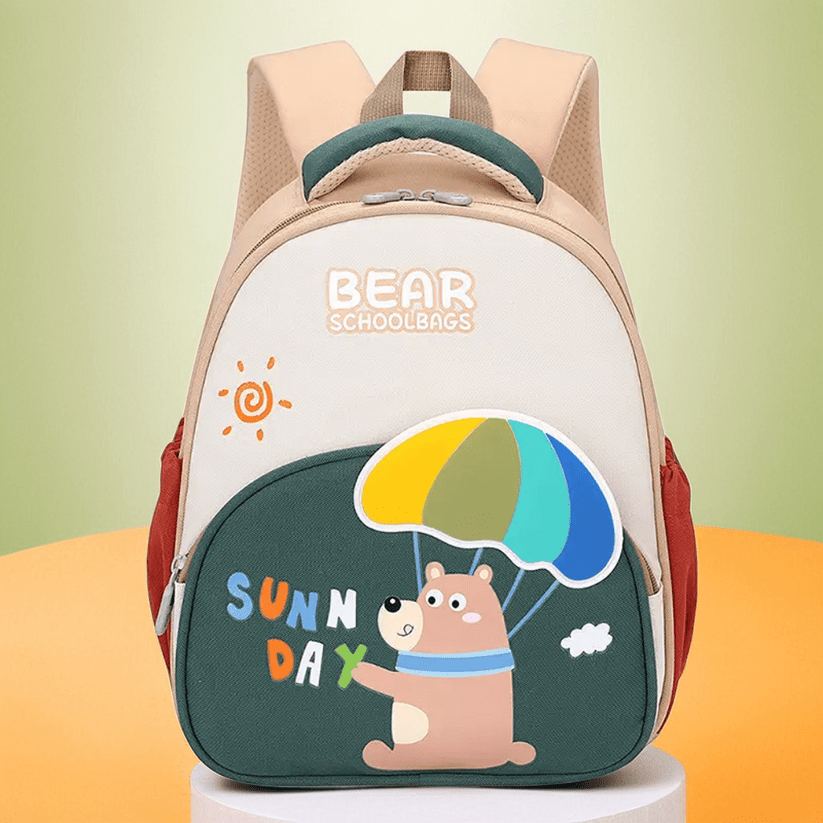 Kids School Bag Bear Design, Color - Brown - Abito Kids