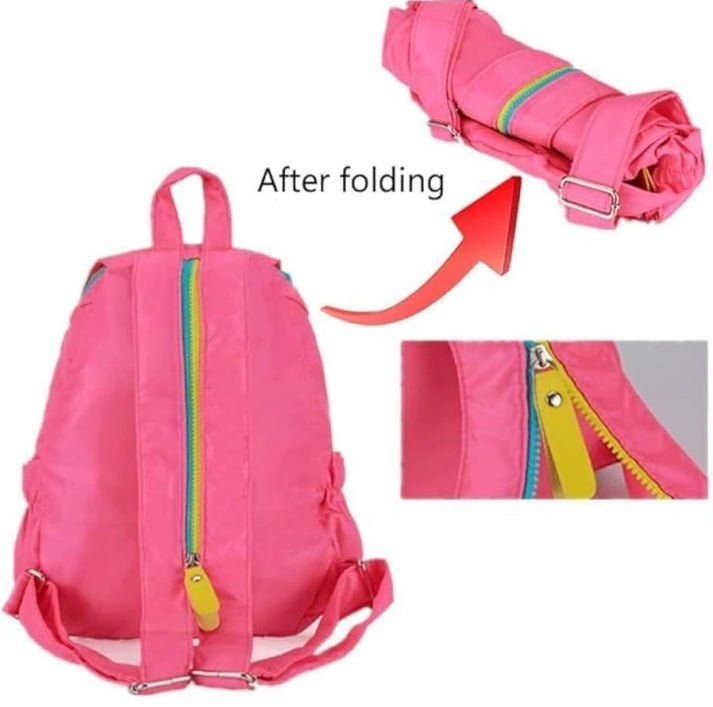 Lightweight Kids Backpack for Girls & Boys | Durable Nylon School Bag with Reflective Straps & Multiple Pockets | Bright Pink - Abito Kids