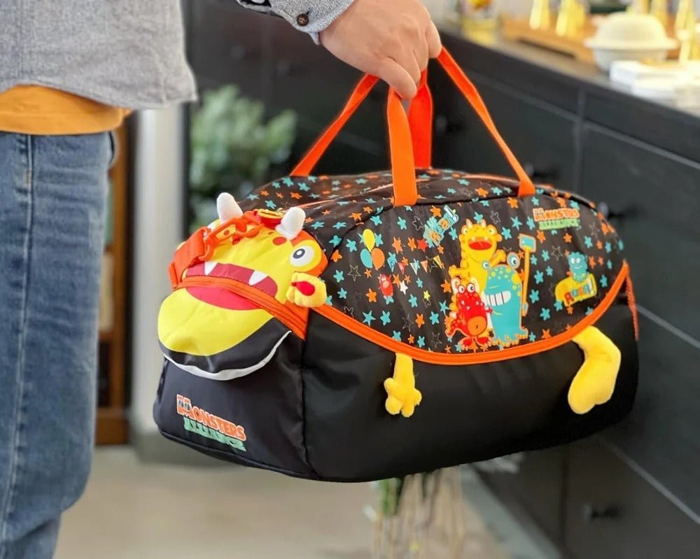 Monster Kids Duffle Bag – Fun 3D Design, Lightweight Travel & School Bag for Boys and Girls - Abito Kids