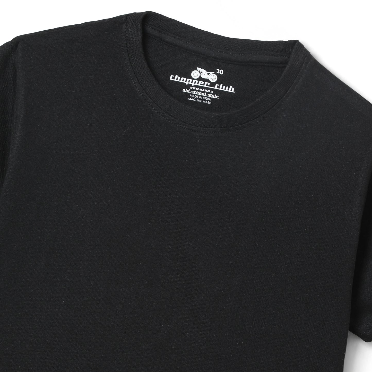 Chopper Club Boys T-Shirts Pack of 4 | Sustainable Jersey Fabric | Regular Fit Tees | Sizes 3–14 | Plain | Color - Black, White, Navy Blue & Ash