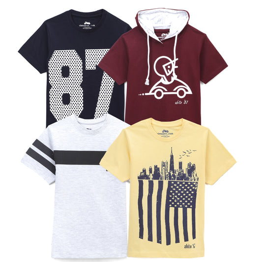 Chopper Club Boys T-Shirts Multi-Pack | Regular Fit Tees for Boys | Sizes 3–14 years