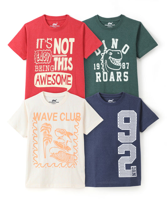 Chopper Club Boys T-Shirts Multi-Pack | Regular Fit Tees for Boys | Sizes 3–14 years