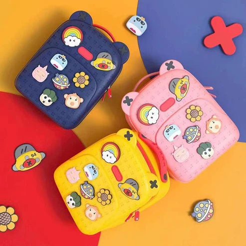 Water Resistant Kids Backpack Light Weight School Bookbag Unisex Stylish Bag for Children Age 3 - 12 Years Old, with DIY Patches, Durable - Abito Kids